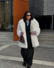 Women's Faux Fur Coat | Thick Warm Long Sleeve Jacket