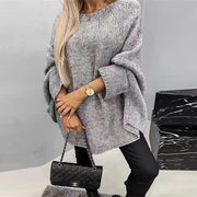 Women's Loose Batwing Sleeve Sweater | Oversized Knitted Shawl Pullover