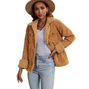 Retro Winter Coat | Women's Fur Collar Long Sleeve Jacket