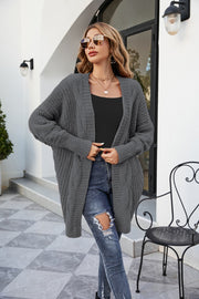 Women's V-Neck Twist Knit Cardigan, Loose Fit – Casual