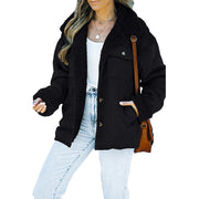Retro Winter Coat | Women's Fur Collar Long Sleeve Jacket