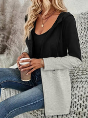 Women's Zip-Up Hooded Cardigan | Long Sleeve with Pockets