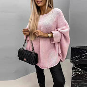 Women's Loose Batwing Sleeve Sweater | Oversized Knitted Shawl Pullover