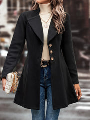 Women's Slim-Fit Woolen Coat | Lapel Winter Outerwear