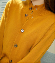Women's Wool-Blend Knit Cardigan Jacket - Casual