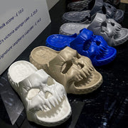 Women's Halloween Skull Design Slippers | Funny Indoor Outdoor Slides
