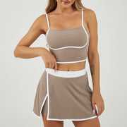 Women's Sports Suit – Fitness Two-Piece Culotte Set