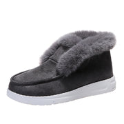 Women's Large Size Round Toe Cotton Shoes | Flat Casual Warm Flats