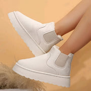 Women's Winter Snow Boots | Flat Thick-Soled Plush Ankle Boots