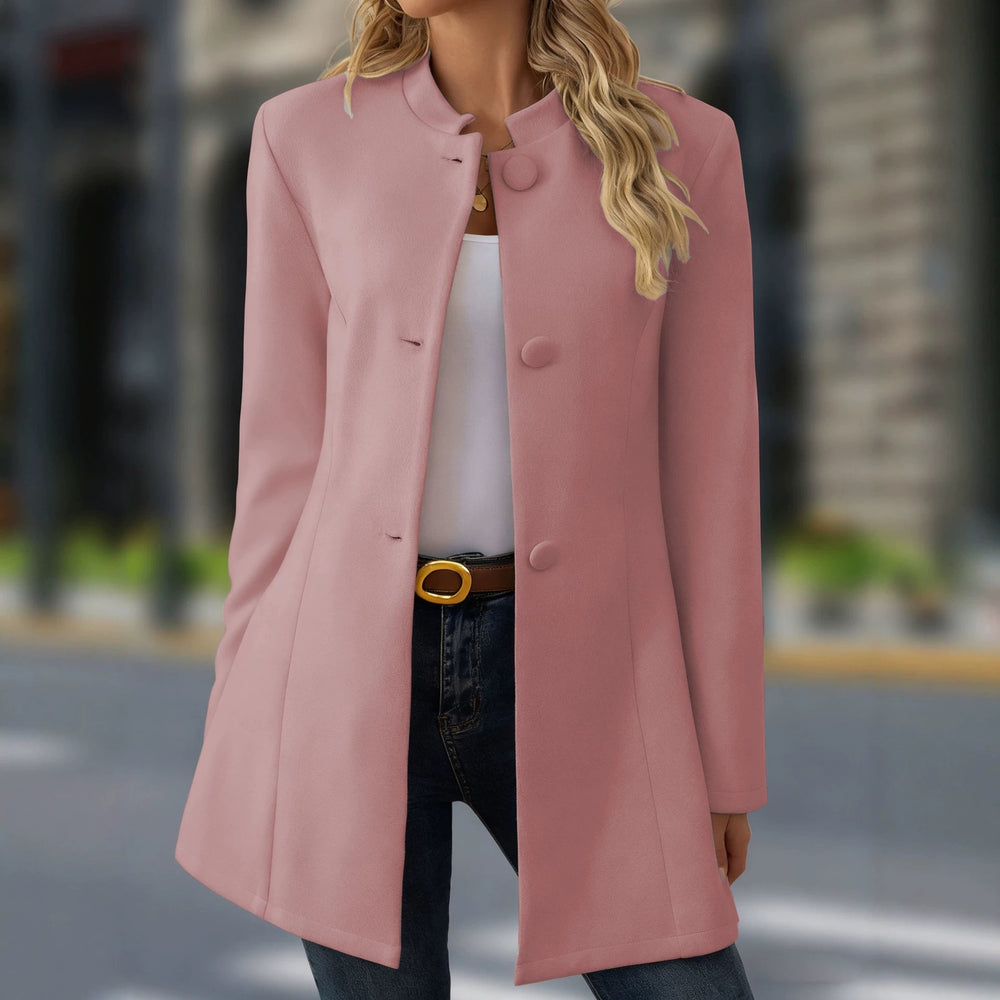 Women's Casual Stand Collar Woolen Coat | Versatile Outerwear