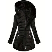 Women's Padded Hooded Cotton Coat | Slim-Fit Workwear