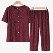 Women's Geometric Two-Piece Suit | Loose Summer Casual Polyester Shorts Set
