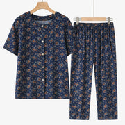 Women's Geometric Two-Piece Suit | Loose Summer Casual Polyester Shorts Set