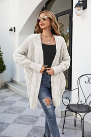 Women's V-Neck Twist Knit Cardigan, Loose Fit – Casual