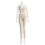 Women's Yoga Two-Piece Suit – Sleeveless Vest & Cropped Pants Set