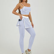 Women's Sports Suit – Fitness Two-Piece Culotte Set