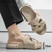 Women's Halloween Skull Design Slippers | Funny Indoor Outdoor Slides