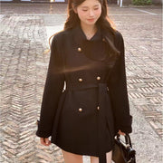 Women's Trench Coat | British Style Elegant Long Sleeve Jacket