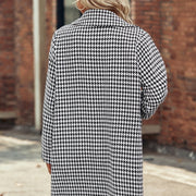 Women's Wool Coat | Suit Collar Hidden Hook Long Jacket