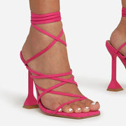 Women's High Heel Twine Grip Sandals | Pointed Toe Street Style