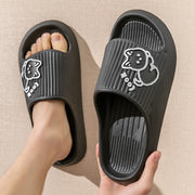 Women's Cute Cat Slippers | Thick Platform Non-Slip Slides