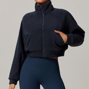 Stand Collar Yoga Coat | Women's Warm Winter Casual Jacket