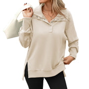 Women's Turtleneck Long-Sleeve Loose Sweatshirt | Casual Pullover